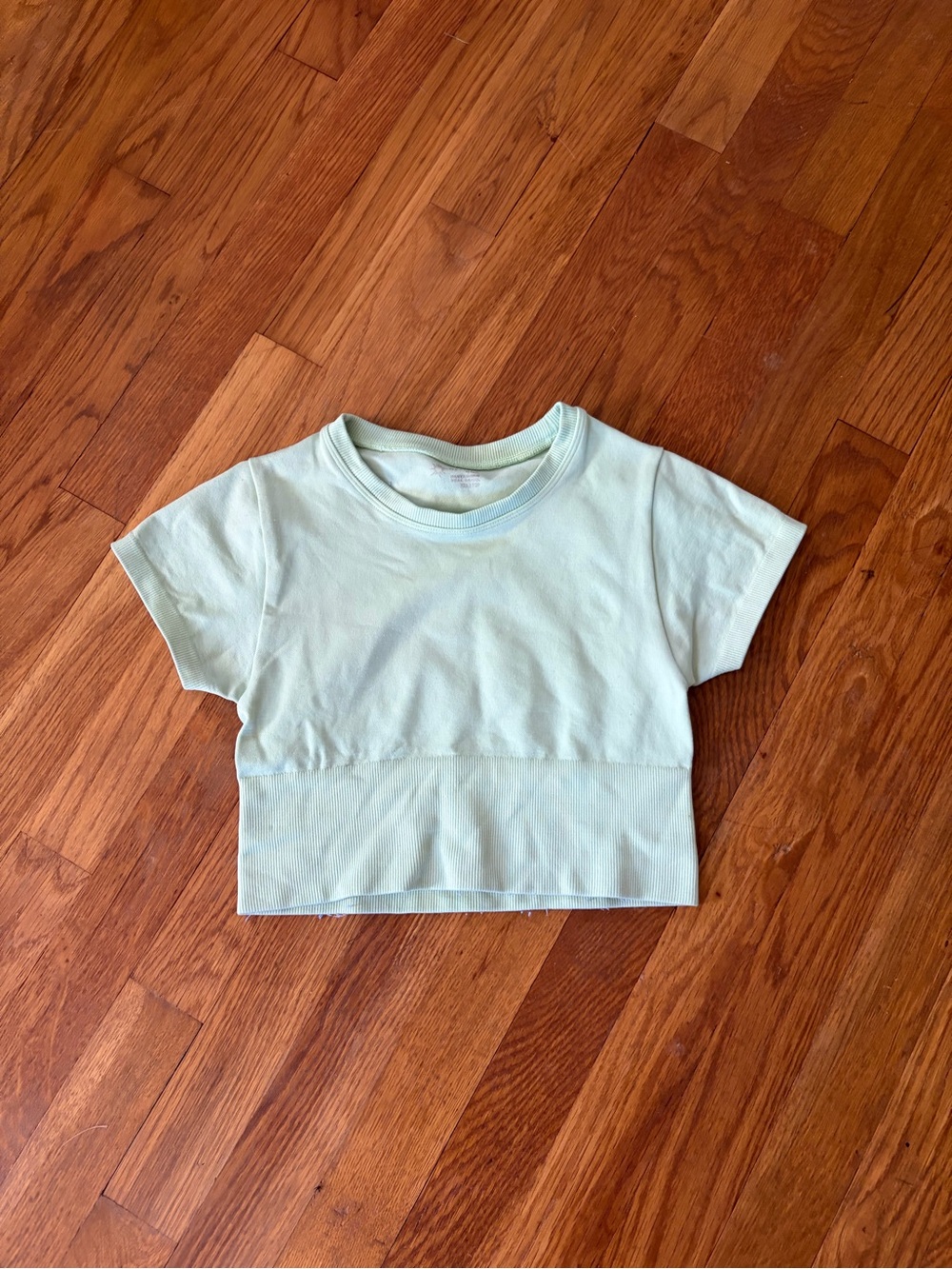 aerie Mint Green Short Sleeve Crop Tee
